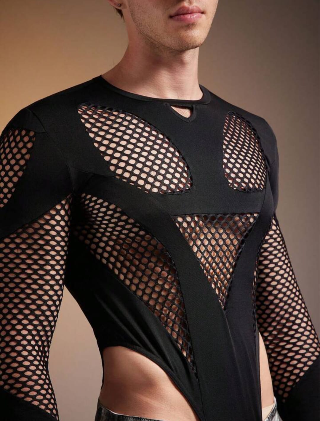 Shadow Mesh Cut- Out Bodysuit